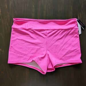 Victoria's Secret High Rise Hot Pink Boyshort Swim Bottoms